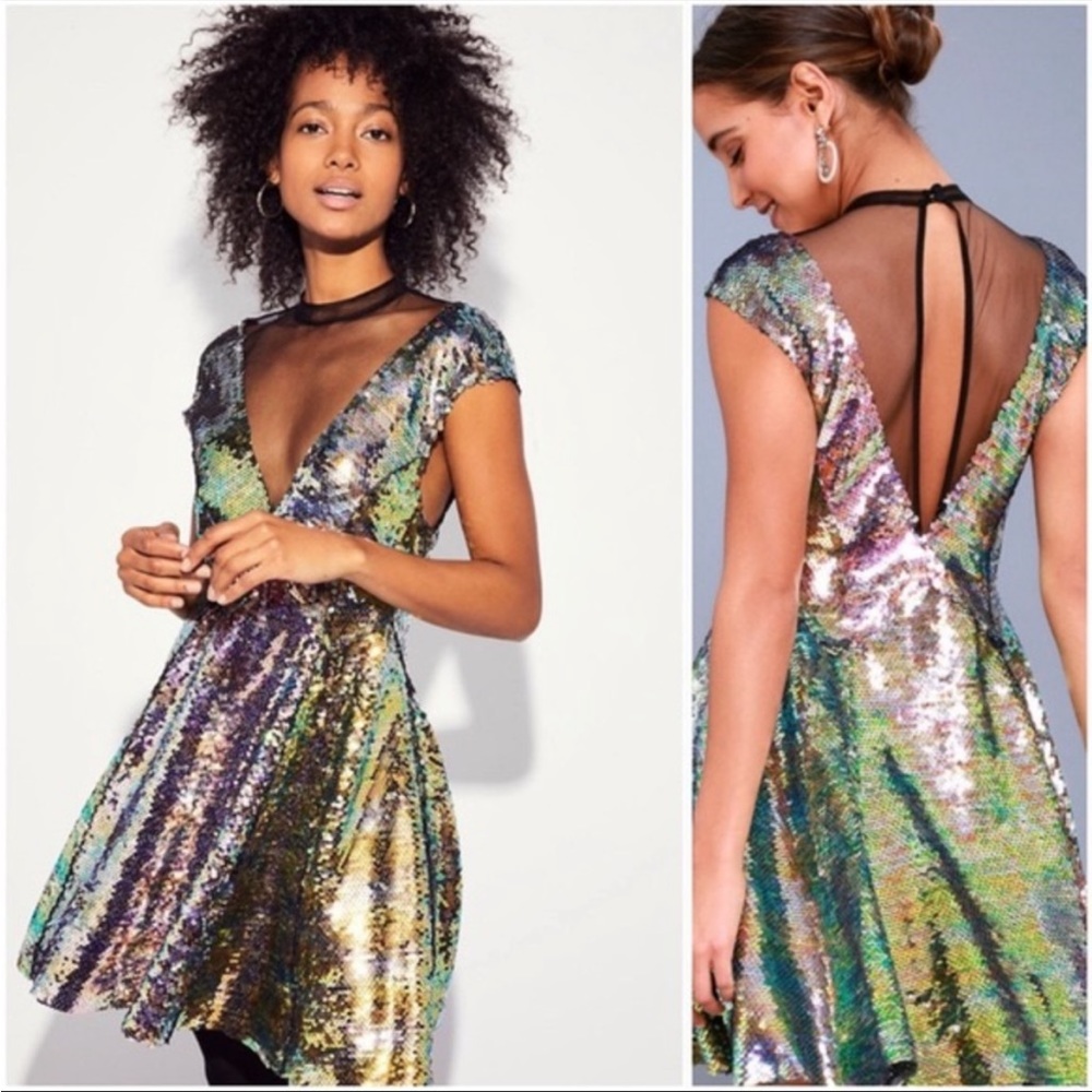 Free People Iridescent Sequin Dress
